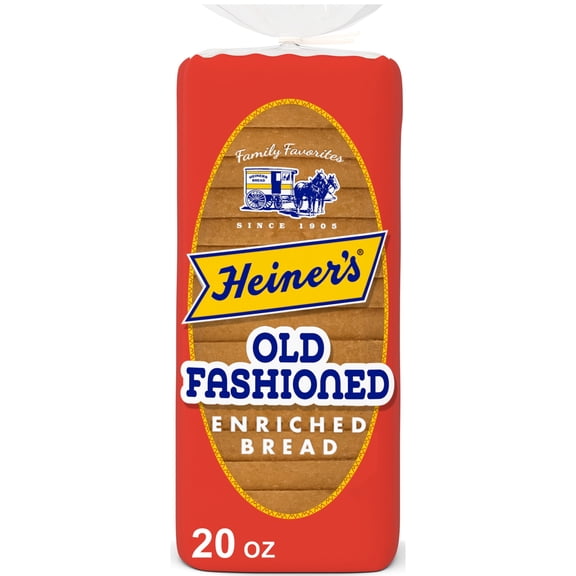 Heiner's Old Fashioned Bread, 20 oz, Plain White Bread, Bag