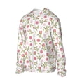 thumbnail image 2 of Daiia Rose Flowers UPF 50+ Sun Protection Hoodie Jacket Lightweight Long Sleeve Sun Shirt for Women Men with Pocket Hiking Outdoor-Large, 2 of 9