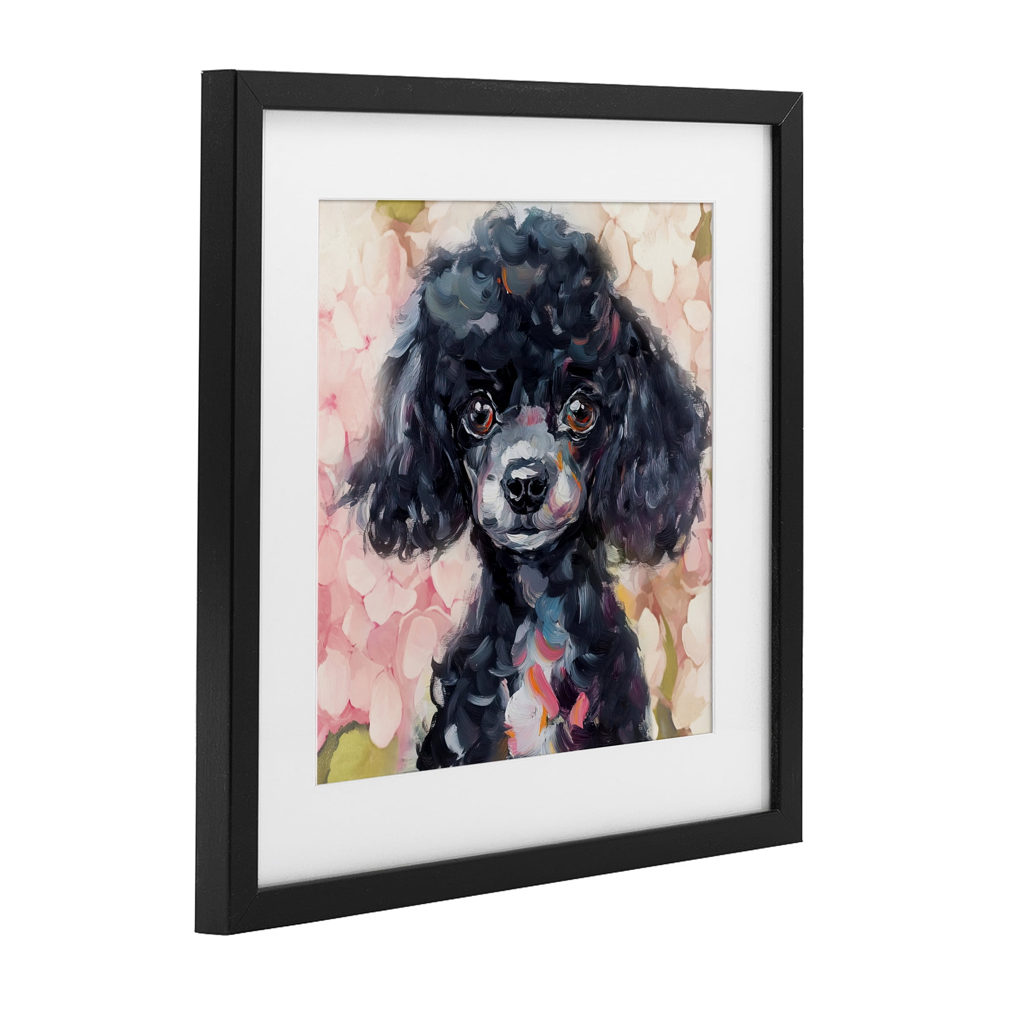 Stupell Industries Little Black Poodle Black Framed Print Under Glass, design by Tina LeCour