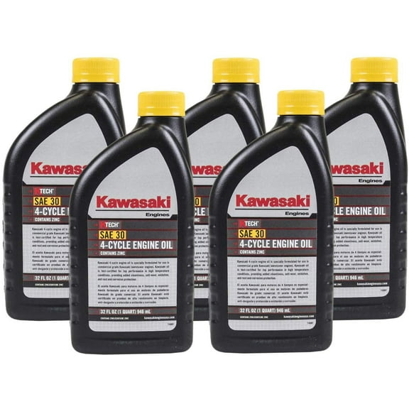 Pack of 5 Kawasaki 99969-6281 Genuine OEM K-Tech SAE 30 4-Cycle Engine Oil