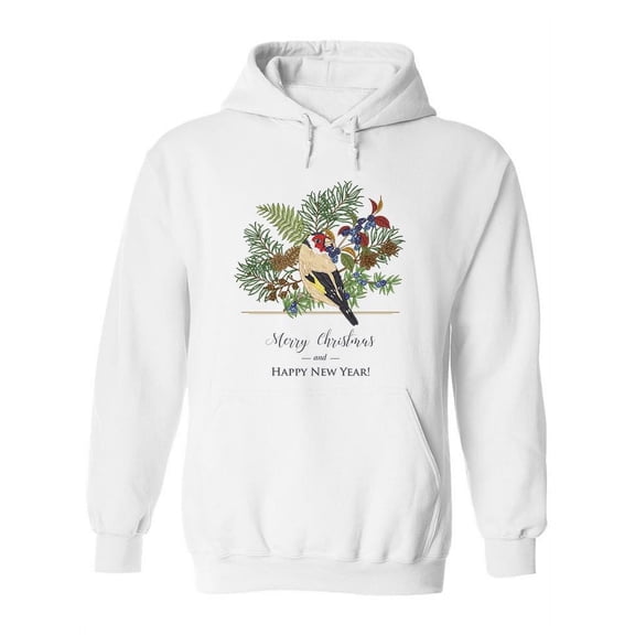 Christmas Bird Sketch Hoodie Women -Image by Shutterstock, Female Large
