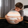 thumbnail image 4 of Ball Shape Plush Pillow, Simulated Round Planet Stuffed Toy Pillow, for Astronomy Education, Room Decor, Birthday Gift, 6.69in, Jupiter, 4 of 5
