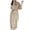 Beige, variant on Fall Sweater Dress Women Asymmetrical Turtleneck Knit Long Sleeve Belted Maxi Dress Button Detail 1 Pack S-XXL Plus Size Friendly