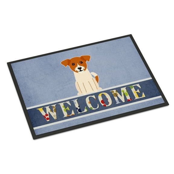 Carolines Treasures BB5689MAT Jack Russell Terrier Welcome Door Mat Indoor Rug or Outdoor Welcome Mat 18x27 Doormat