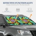 thumbnail image 3 of Kdxio Hippie Style Print 2-Piece Sun Shade Front Windshield - Foldable Car Front Window Sunshades For Most Sedans Suv Truck, 3 of 6