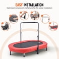 thumbnail image 4 of VEVOR Kids Trampoline, 56x36 inch Indoor Outdoor Trampoline, Foldable Mini Trampoline with Handle, Rebounder Trampoline for Toddlers, Birthday Gift for 3+ Years Children, Boys Girls for Fun, Red, 4 of 9