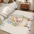 thumbnail image 4 of Hallway Runner Rugs 2.7x5 Ft, Spring Floral Pig Non Slip Area Rugs for Kitchen Bedroom Entryway, Weeping Flowers Leaves Farmhouse Rustic Washable Carpet Runner Rug Floor Mats for Bedroom Home Decor, 4 of 8