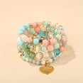 thumbnail image 2 of Bracelets for Women Girls Stackable Bead Mens Stretch Multilayer Set Multicolor Jewelry Bracelet Gifts Valentine's Day Gifts Clearance, 2 of 7