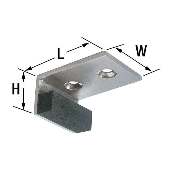 Rockwood Header Door Stop, Brass, 1"H x 1-1/2"W 488.15