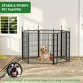 thumbnail image 4 of AWQM 32'' Dog Playpen Indoor/Outdoor, 6 Panels Metal Dog Fence with Doors, Portable Pet Dog Cage Outdoor Exercise Pen, Foldable Puppy Playpen Kennel for Garden Yard, RV Camping, 4 of 8