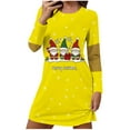 thumbnail image 2 of FDGIU Women's Christmas Sleep Dress, Long Sleeve Comfy Soft Nightie, Round Neck Tshirt Dress Casual House Dress, 2 of 6