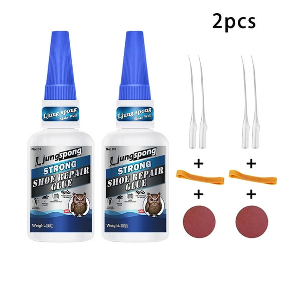 2 pcs Shoe Glue Special Shoe Glue Repairer Shoe Glue Athletic Shoe Waterproof Strong Shoe Repair Glue Home Outdoor Repair Tool Fast-Setting