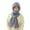 Gray, variant on Women's Integrated Ear Protection Beanie Windproof Cap Scarf 2 In 1, Winter Warm Knitted Hat With Thickening Hat Scarf Purple