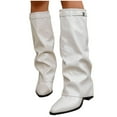 thumbnail image 5 of ATENAR Womens Boots,Knee High Boots,Waterproof,Stability,PU,Beige,41(US:8.5), 5 of 9