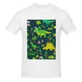 thumbnail image 4 of Bingfone Dinosaurs And Flowers Men'S Loose Fit Short-Sleeve Pocket T-Shirt, 4 of 7