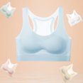 thumbnail image 5 of ATOGUTA Training Bra for Girls Size 10-18 Bralette Seamless Cami Crop Bras Built-Up Stretch Sports Bra in Everyday Colors Blue, 5 of 6