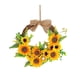 thumbnail image 1 of Corona de girasoles para puerta principal.Decoración floral artificial para jardín y pared.Decoración colgante de primavera para el hogar,ideal para la entrada,sala de estar,patio o para uso en, 1 of 8
