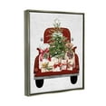 thumbnail image 3 of Stupell Industries Country Truck Christmas Gifts Graphic Art Luster Gray Floating Framed Canvas Print Wall Art, Design by Lettered and Lined, 3 of 6