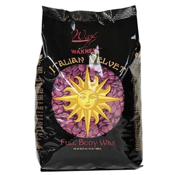 Waxness Italian Velvet Full Body Hard Wax 2.2 lb /  kg, For Hair Removal, Rosin Free, Made in Italy