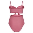 thumbnail image 7 of Maternity Bikini Swimsuit for Women High Waisted Two-Piece Bathing Suit Crop Top Pregnancy Swimwear, 7 of 7