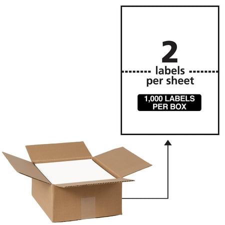 UPC: 0072782955267 | Avery Waterproof Shipping Labels with Ultrahold Permanent Adhesive  5-1/2  x 8-1/2   1 000 Labels for Laser Printers (95526)
