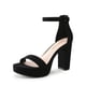 thumbnail image 1 of Sandalia para Mujer DREAM PAIRS DWUMHS2508 Tacón de 10 cm en Gamuza Negra, 1 of 7