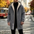 thumbnail image 6 of KICILVS Fleece Lined Jacket Men Zip Up Long Hooded Coat with Pockets for Outdoor Casual Soft Cozy Thick Warm Winter Outerwear, 6 of 6