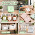 Mini Sticker Printer with 14 Rolls Self-adhesive Thermal Papers, Green ...