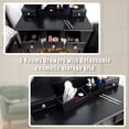 thumbnail image 6 of Topbuy Rotatable Mirror Vanity Set Makeup Dressing Table and Stool w/ 5 Drawers Black, 6 of 8