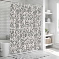 thumbnail image 5 of Spring Flowers Shower Curtain Set - 48" x 72" Washable Bathtub Curtain with 12 Hooks, Farmhouse Grey-blue Pastoral Floral Leaf Waterproof Fabric Stall Shower Curtains for Bathroom/Bathtub Décor, 5 of 6