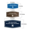 thumbnail image 2 of Fancy No Soliciting Do Not Ring Doorbell Sign (Navy Blue / White) - Large, 2 of 5