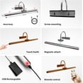 thumbnail image 6 of 23" Wireless Picture Lights, Rechargeable Battery Art Display Light with Remote Control, Dimmable/Timer Off Dartboard Light, 3 Lighting Modes Full Metal Painting Display Lights(Gold), 6 of 16