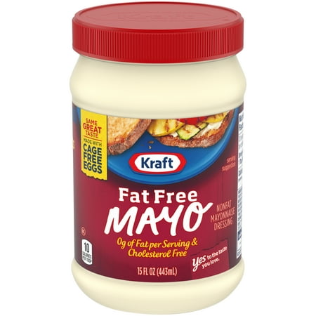 (6 Pack) Kraft Fat-Free Mayo, 15 oz
