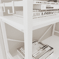 thumbnail image 7 of Reversible Corner Bookshelf 5 Tier with 4 Hooks, 65" Industrial Bookcases for Living Room, White, 7 of 7