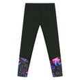 thumbnail image 4 of YONGHS Kids Girls Swim Legging High Waist Swim Tight Long Pants Swimming Bottoms Black 6, 4 of 5