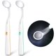 thumbnail image 1 of BRILLAR Espejo dental LED brillante para cuidado dental (verde) - Juego de 2, 1 of 5