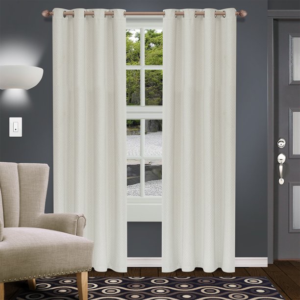 Shimmer Blackout 2 Panel Curtains Walmart Com