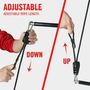 OHMY FIT Flex Double End Punching Bag Easily Adjust Tension and Height of Cords with Special Flex Adjustable System. Advance Micro Fiber Material Strong Bladder Gym Exercise for Men&Women (Round)