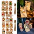 thumbnail image 2 of 50 etiquetas de papel Kraft de Feliz Navidad, etiquetas de regalo, paquete de Navidad DIY, envoltura de Papá Noel, etiqueta colgante con cuerda, regalos de boda, 2 of 5