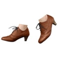thumbnail image 3 of IUJSOY Kitten Heels for Women Vintage Wingtip Pointed Toe Oxfords Lace up Dress Shoes for Work, 3 of 7