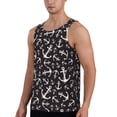thumbnail image 2 of Fotbe Anchors Pattern Men's Quick Dry Workout Tank Top Gym Muscle Tee Fitness Bodybuilding Sleeveless T Shirt Breathable Workout Shirt-XX-Large, 2 of 9