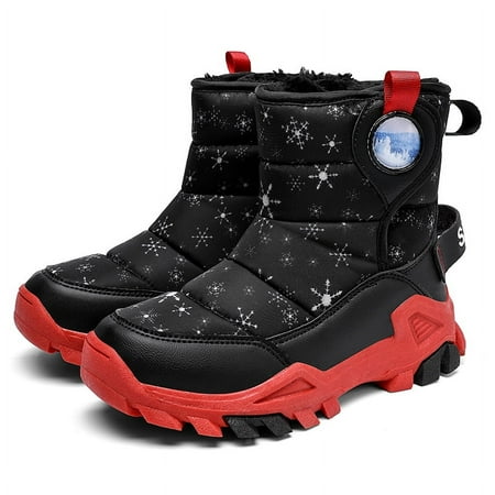 Zerotone Kids Snow Boots Unisex Winter Boots For Girls Boys Pu Waterproof Boots Shoes