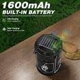thumbnail image 4 of DIBMS 4-Pack Solar Camping Lantern, Collapsible LED Solar USB Rechargeable Lantern Flashlight Emergency Hanging Lights for Camping Hurricanes Power Outages Indoor Outdoor, 4 of 6