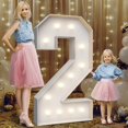 thumbnail image 1 of Marquee Light Up Numbers Teebloom de 4 pies con bolsa de agua pesada, 1 of 6