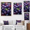 thumbnail image 4 of Designart "Berrilicious Geometry In Vibrant Violet I" Fruits Canvas Art Print, 4 of 7