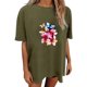 thumbnail image 1 of Gibobby Playera Corte clásico para Mujer Camiseta manga corta con estampado degradada primavera y verano para mujer(AG,XL), 1 of 4