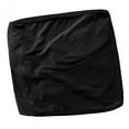 thumbnail image 4 of High Stretch Velvet Square Ottoman Cover Elastic Bottom for Living Room Washable Black, 4 of 8