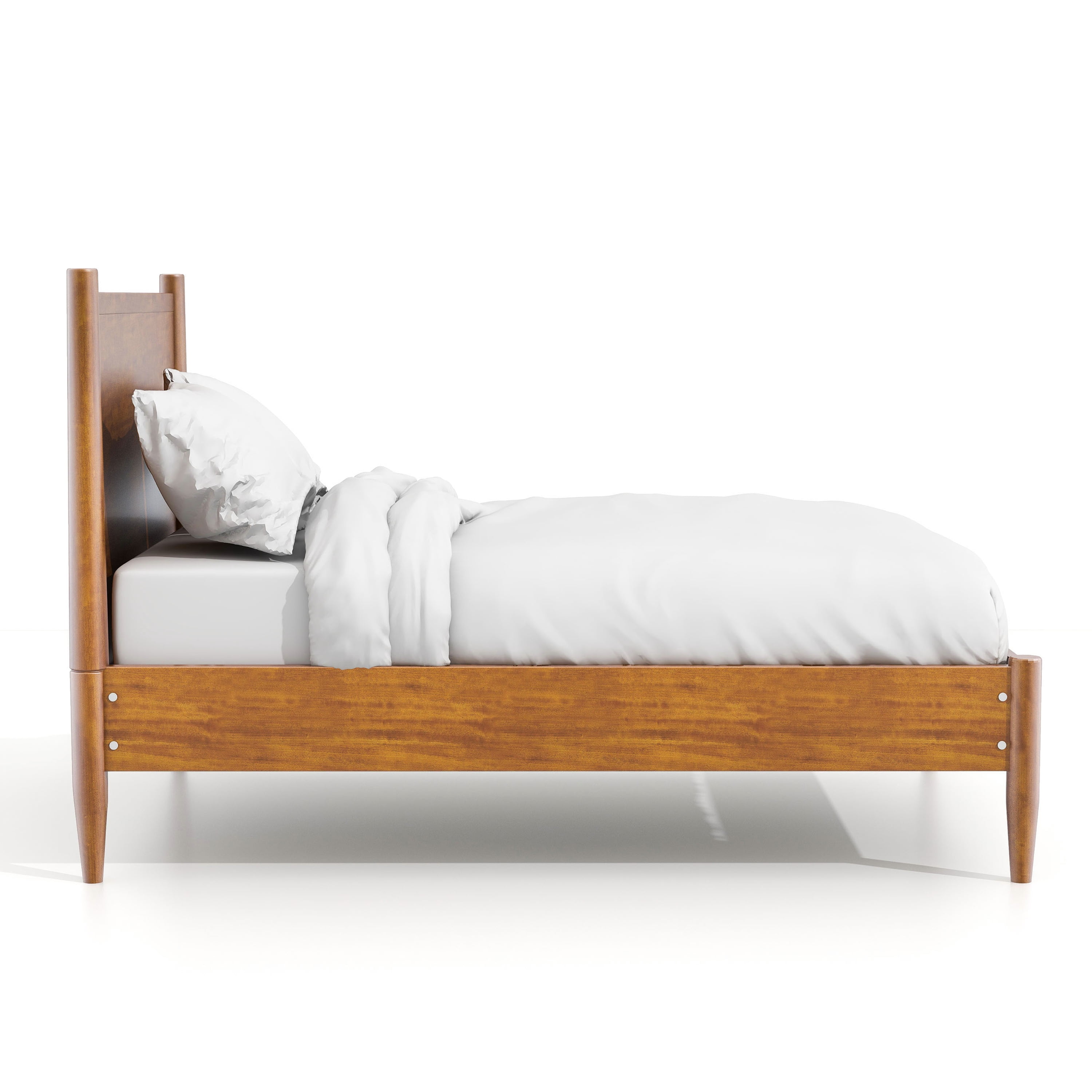 Furniture of America Farrah Mattress Ready Wood Oak Twin Kids Bed