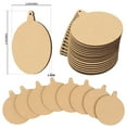 thumbnail image 2 of Inkdotpot 40pcs Bubble Wooden Discs with Holes 3.5" Unfinished Predrilled Natural Wood Slices for Crafts Wooden DIY Christmas Ornaments Hanging Ropes Included, 2 of 7