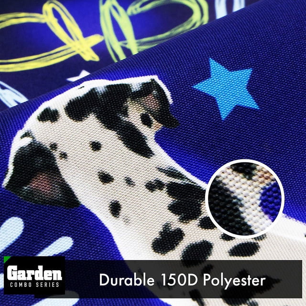 G128 Sets: 36"x16" New Year Garden Stand AND 12"x18" Garden Flag Dog and Cat